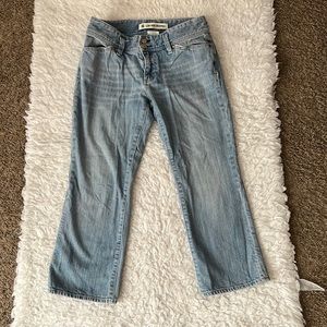 Gap low rise cropped stretch jeans, size 8